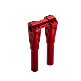 Hoprousa Aluminum Red 6/8/10/12 icnh Height fit 1&1.25 inch Size Handlebar Adjustable Handlebar Riser with Stright Up