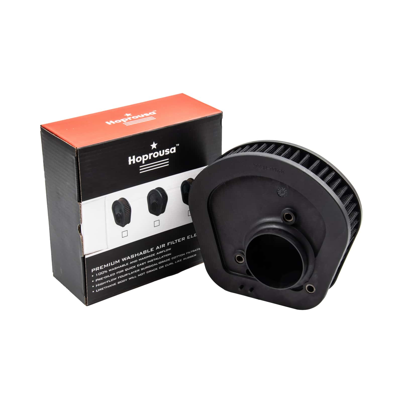 High-Flow Washable Motorcycle Air Filter Replacement(OEM# 29400248) Fit Haley Softail 18-later with 107 Engine - Image 2