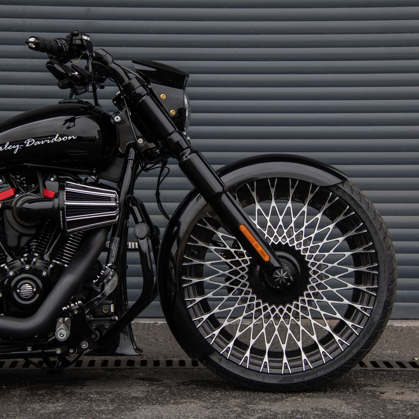 Custom Motorcycle Cast Forged Spider Spokes Rear Front Wheels Rims for 2018-2024 Harley Street Bob Softail Fat Boy Breakout - Image 8