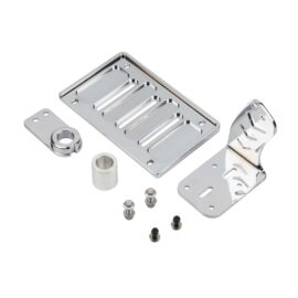 Motorcycle Side Mount License Chrome Plate Bracket Compatible with ’18-Later Softail Fatboy Breakout Slim Streetbob