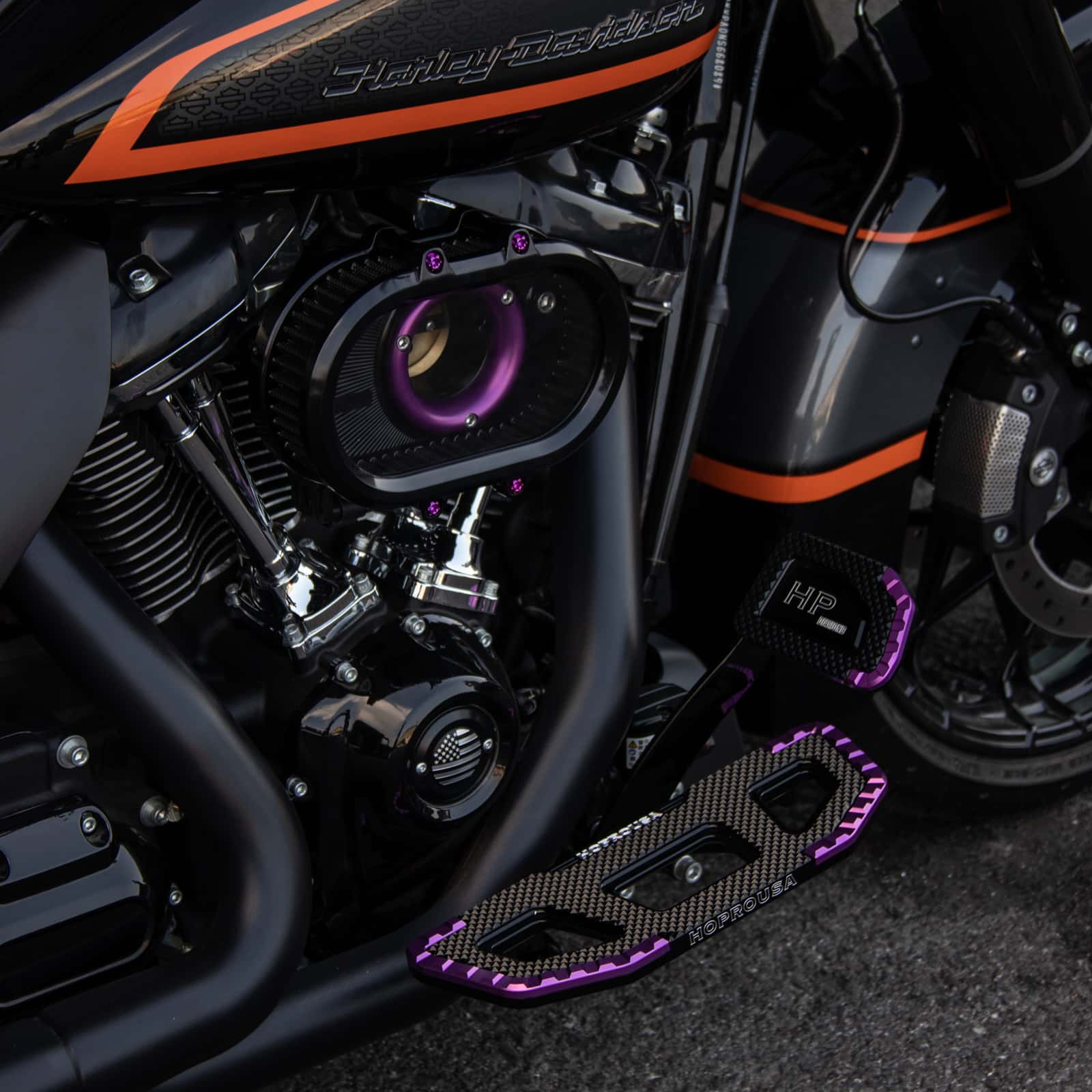Front Driver Rider Footboard for Touring Road King Road Glide Street Glide Electra Glide CVO Tri Glide Floorboards Accessories - Image 9
