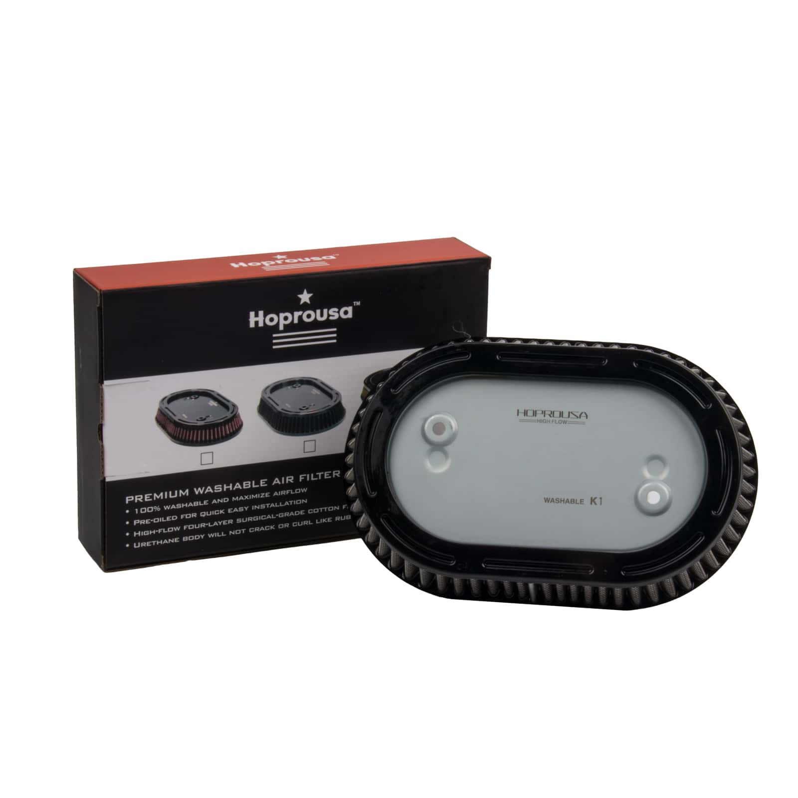 High-flow Washable Air Filter Haley Softail 2018+ Fat Boy Breakout Streetbob 2017+ Touring Road King Street Glide - Image 2