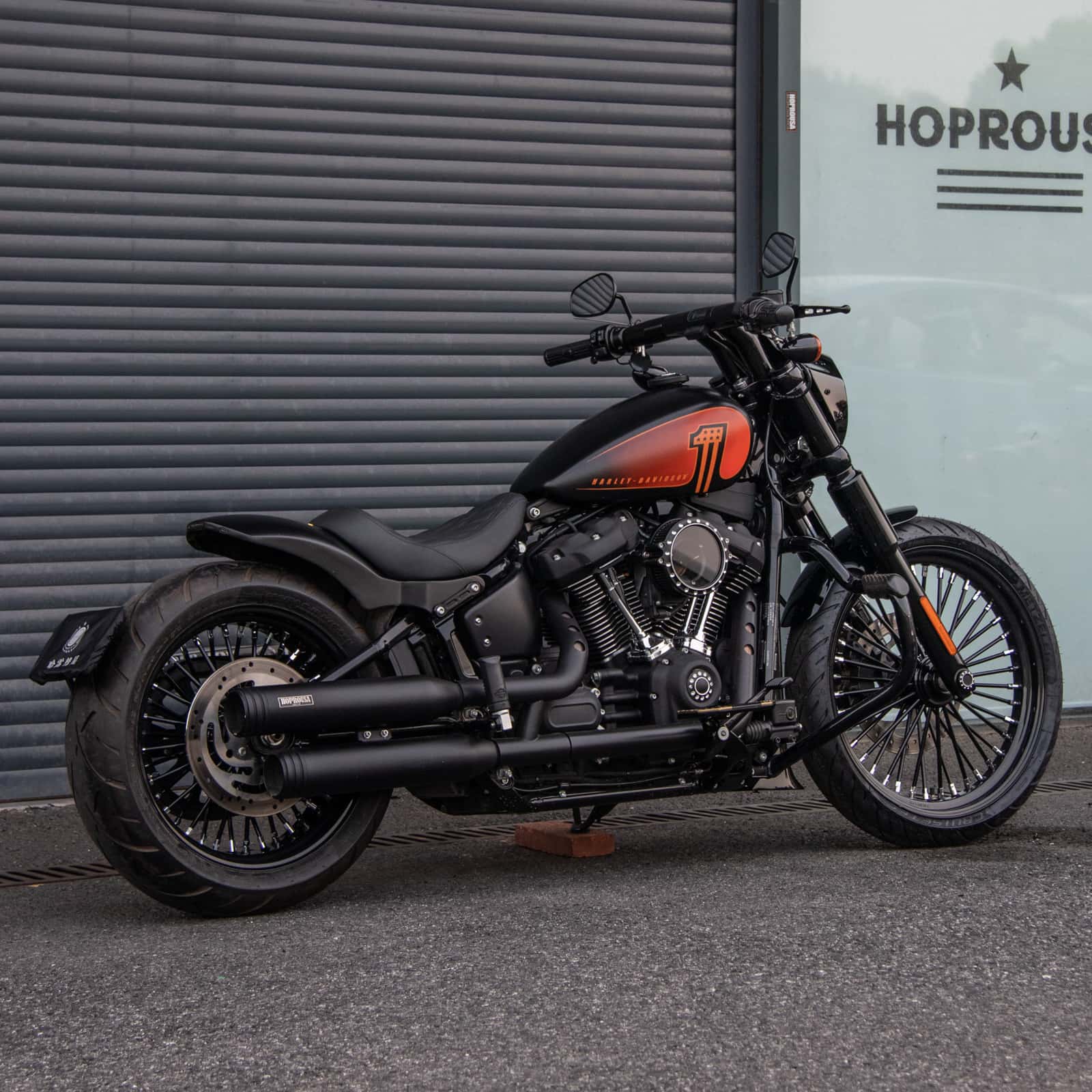 Motorcycle Side Mount License Black Plate Bracket '18-Later Softail Fatboy Breakout Slim Streetbob Accessories - Image 2