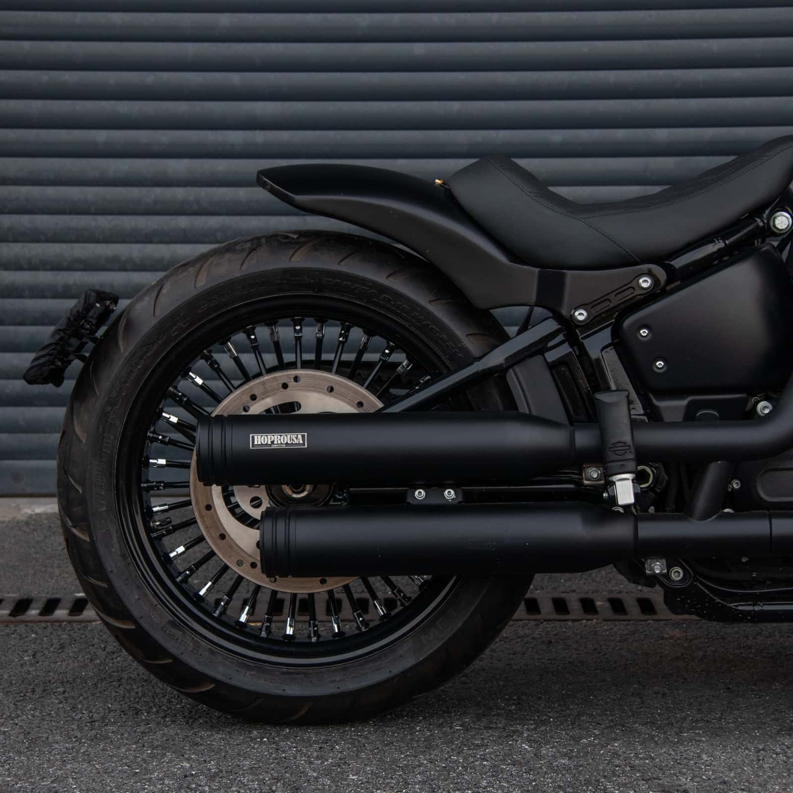 Motorcycle Side Mount License Black Plate Bracket '18-Later Softail Fatboy Breakout Slim Streetbob Accessories - Image 3