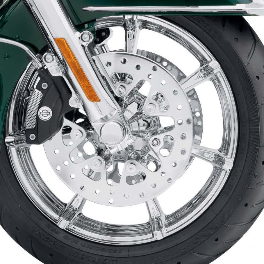 Black 14.0" Chrome Slicer Front Brake Rotor for Harley FLHTKSE FLHR FLHTK - Image 5