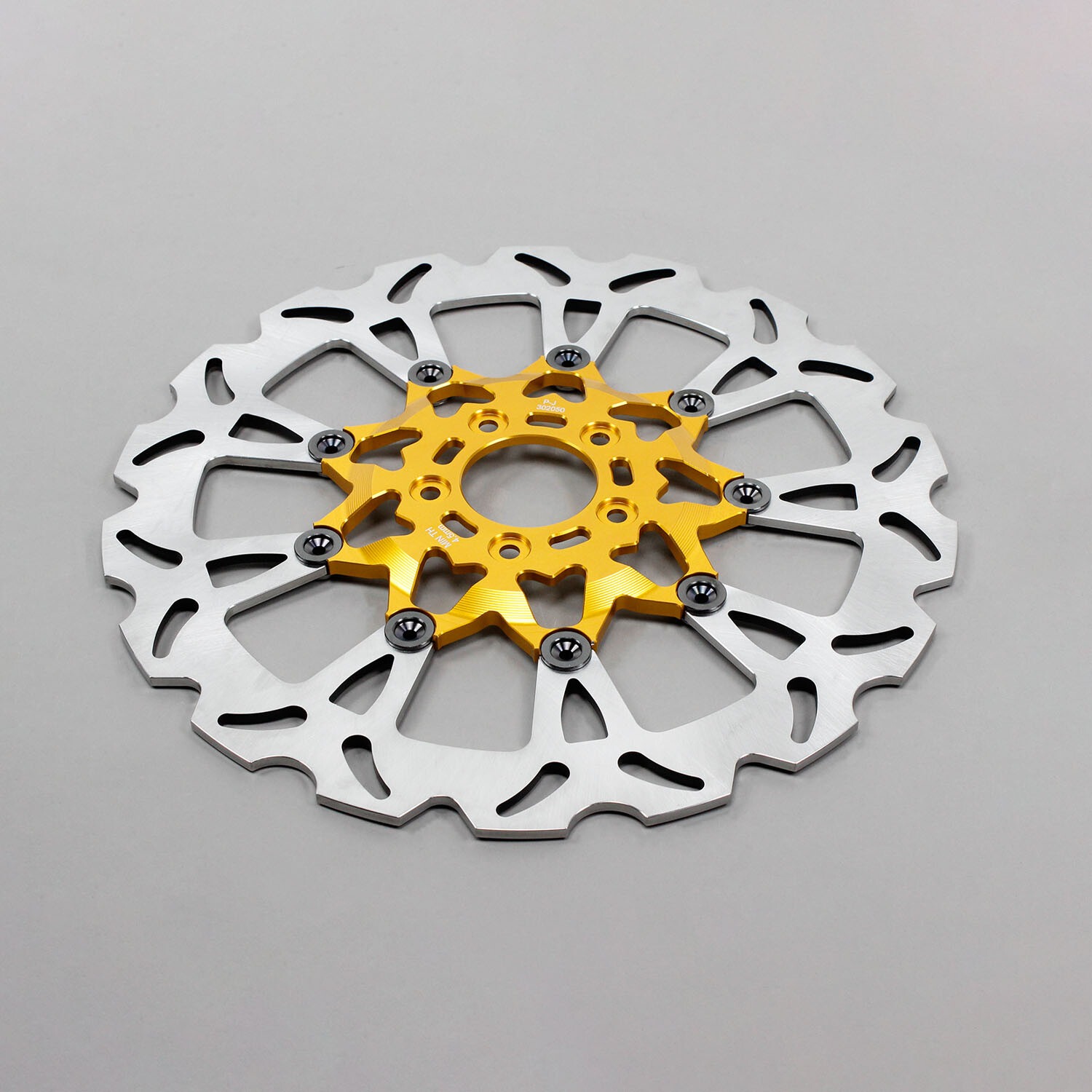 Orange 14" Real Floating Front Brake Rotor with Caliper Adapters for Harley 18-23 Fat Bob, Low Rider S/ST, FXDR114 - Image 2