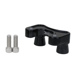 Black 2 3/8″ Tall Handlebar Risers Adapter for Harley Tourings Dyna Softail