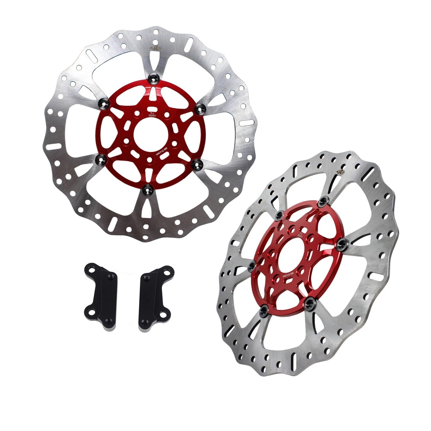 Red 14" Floating Front Brake Rotor for Harley 09-23 Road Electra Glide FLHX FLHR - Image 4