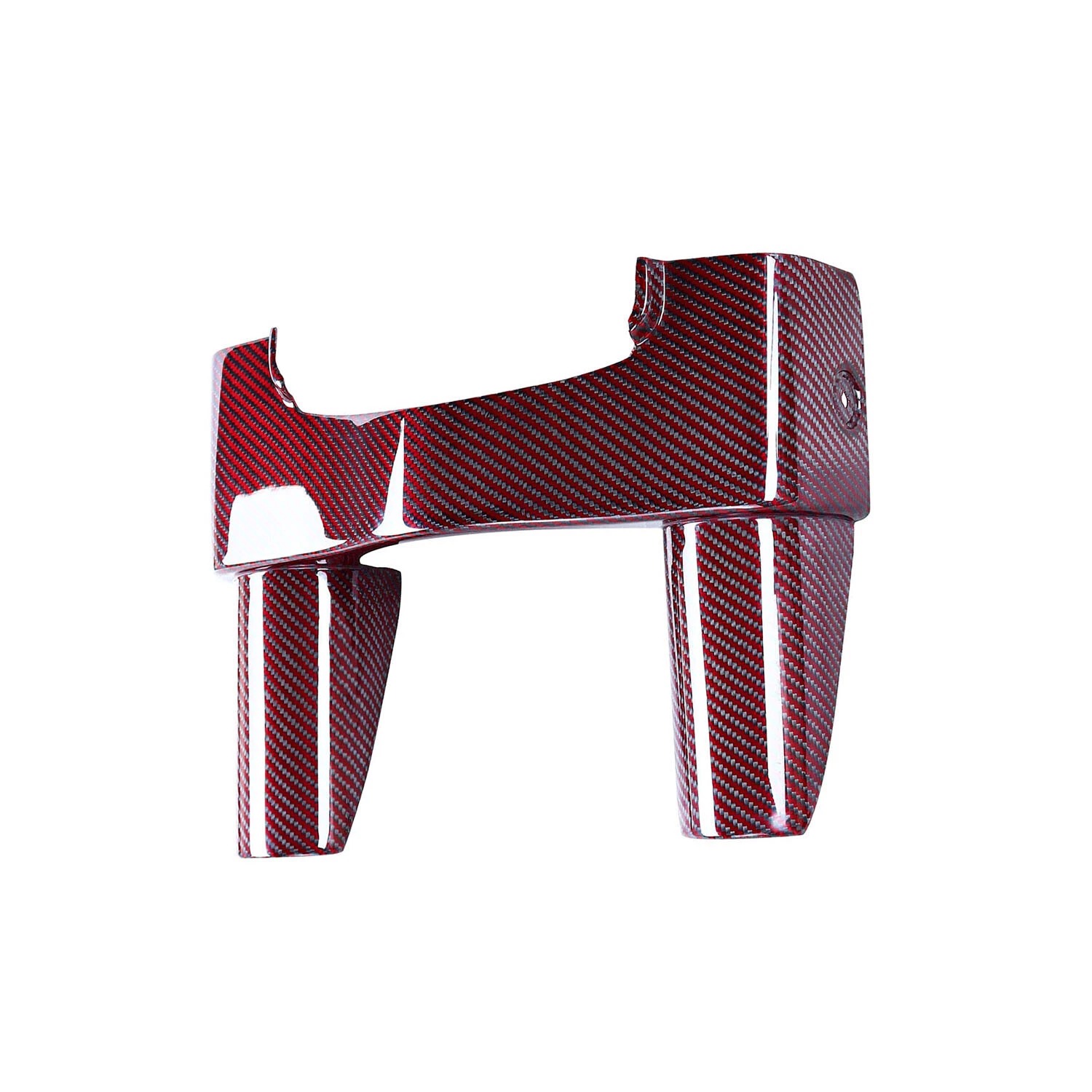 Red Carbon Fiber Upper Front Fork Slider Cover for Harley 2014-2025 Touring FLH - Image 2