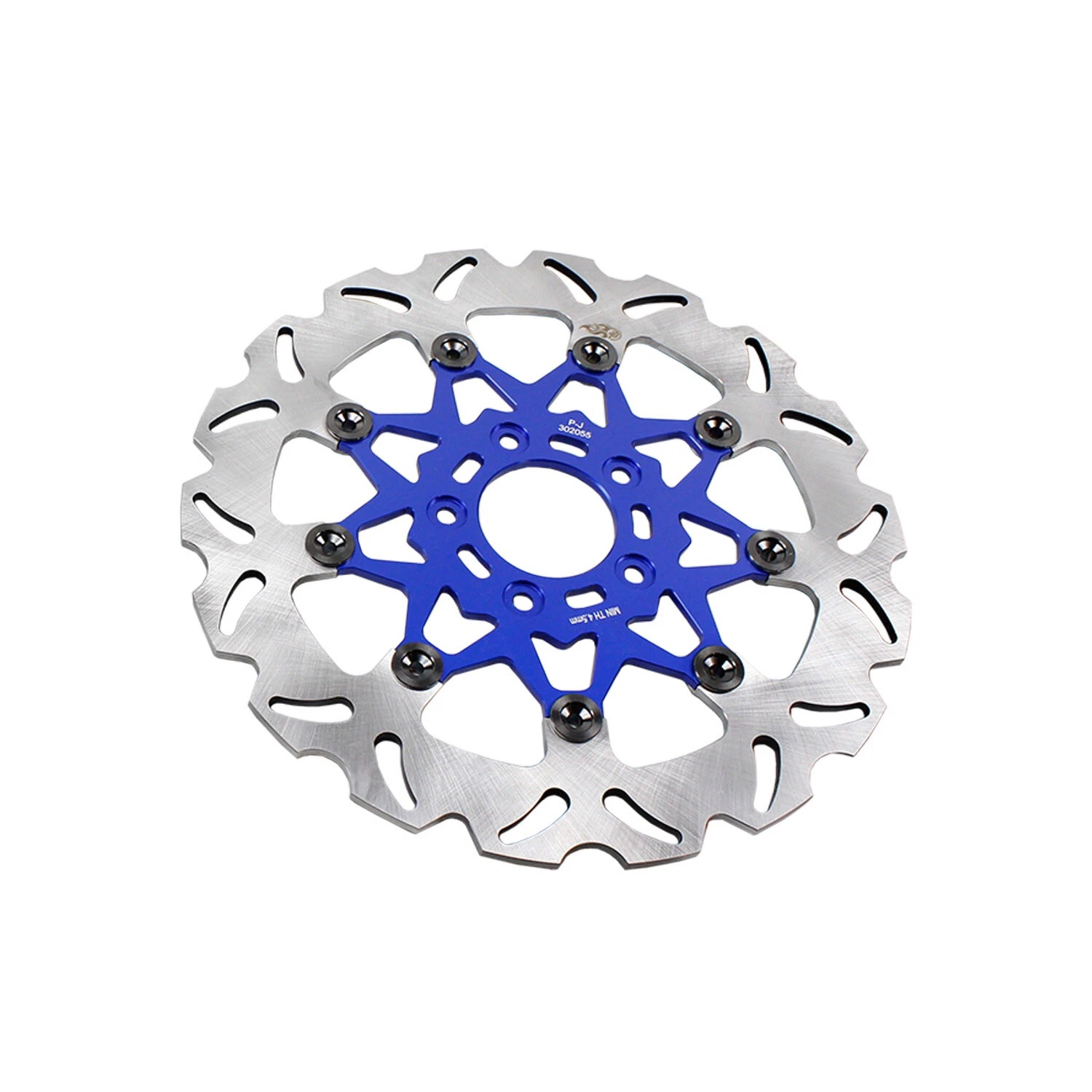 Blue 11.5" Floating Rear Brake Rotor for Harley Softail Fat Boy Bob FXBB FXBR FXLRST - Image 2