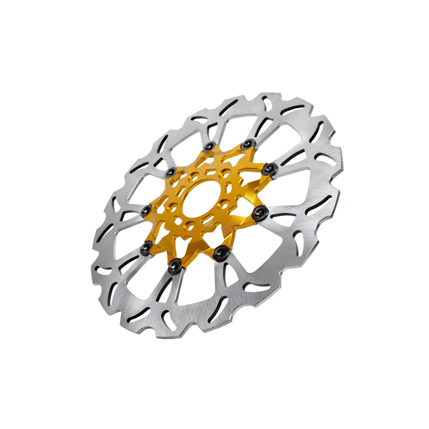 Orange 14" Real Floating Front Brake Rotor with Caliper Adapters for Harley 18-23 Fat Bob, Low Rider S/ST, FXDR114 - Image 3