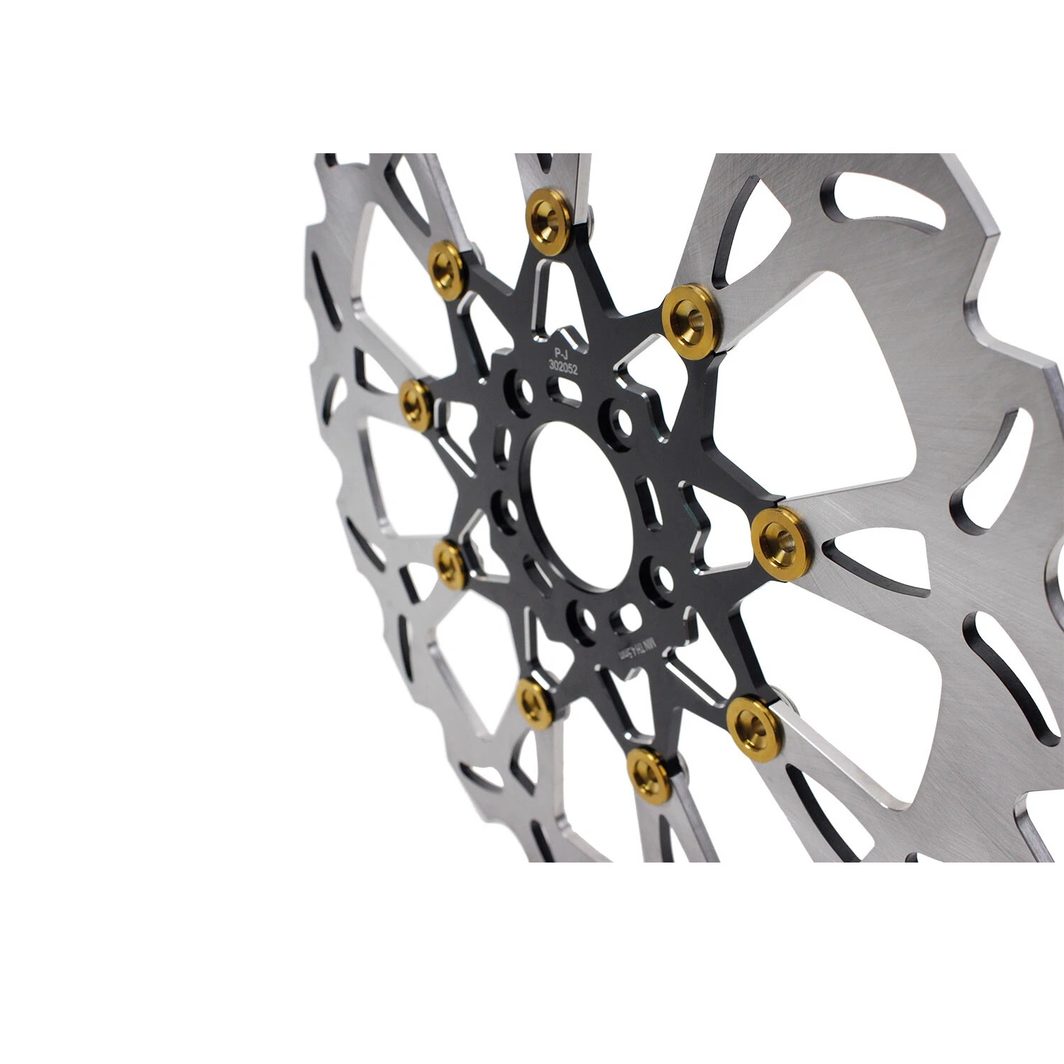 Black 14" Big Front Brake Rotor w/Caliper Bracket for Harley 00-17 Dyna 00-14 Softail - Image 3