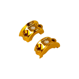 Gold Handlebar Clutch Brake Clamp Cover for Harley 96-23 Softail Touring Dyna XL