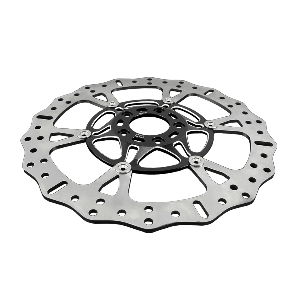 Black 14" Floating Front Brake Rotor For Harley Touring Street Electra Glide Road King - Image 4