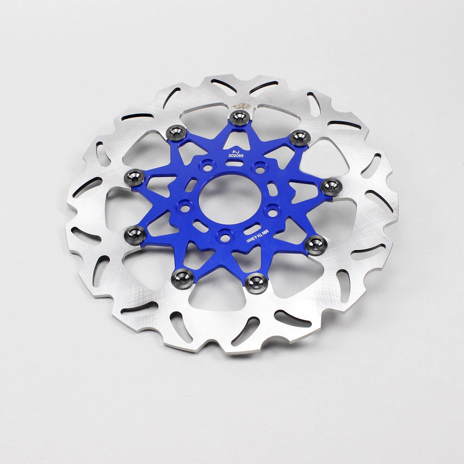 Blue 11.5" Floating Rear Brake Rotor for Harley Softail Fat Boy Bob FXBB FXBR FXLRST - Image 3