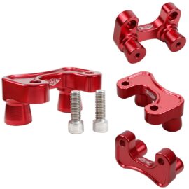 Red 2 3/8″ Tall Handlebar Riser Adapter for Harley Softail FXST FXBB FXLRST FXFB