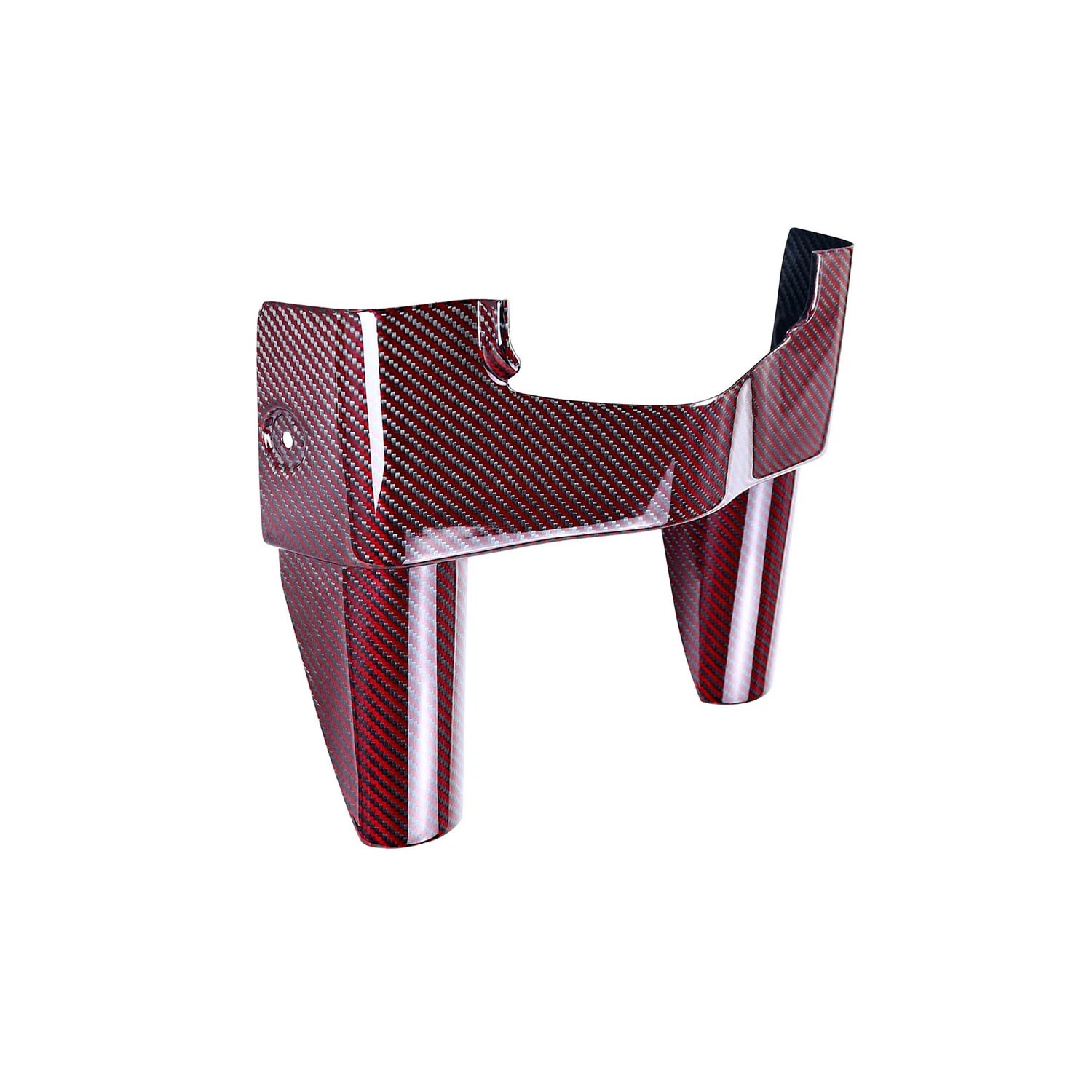 Red Carbon Fiber Upper Front Fork Slider Cover for Harley 2014-2025 Touring FLH - Image 4