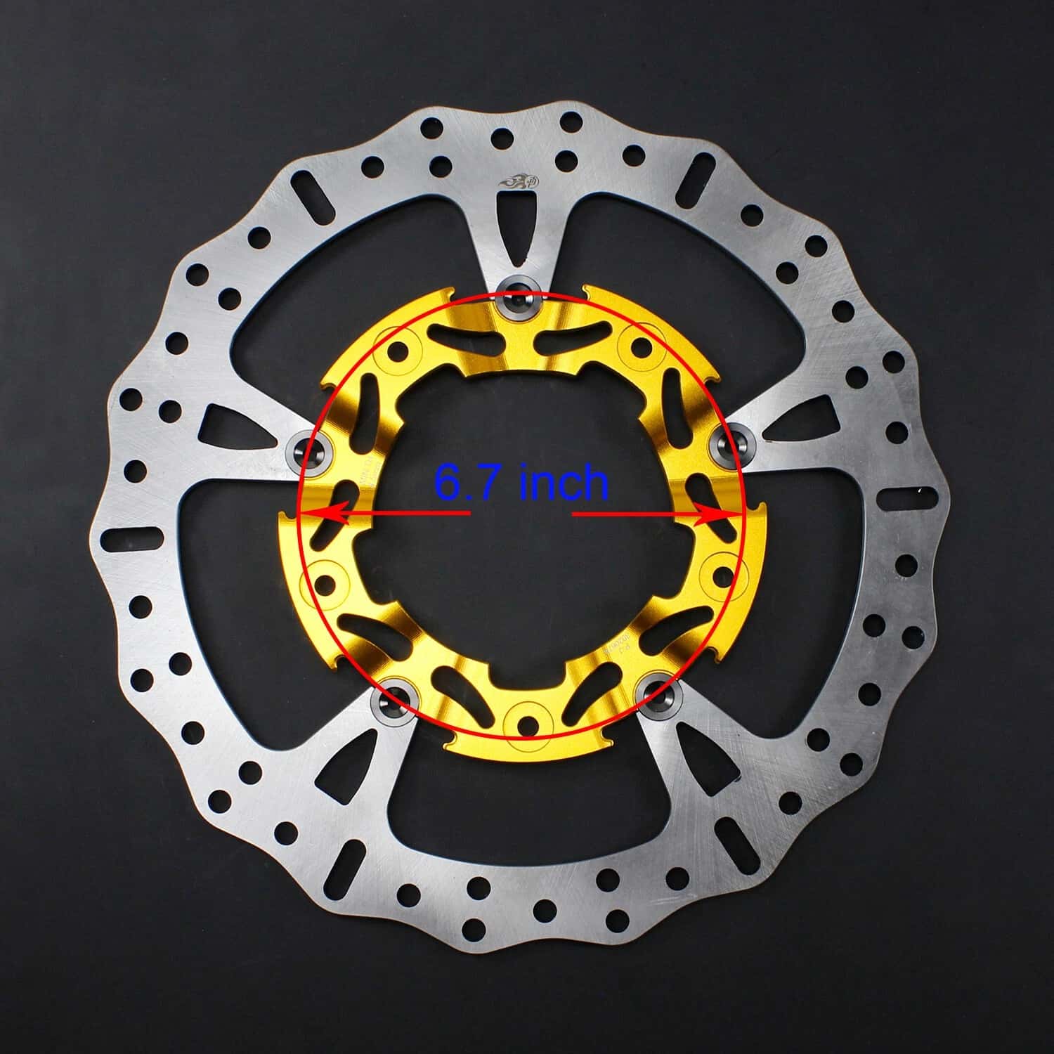 Gold 14.0" Big Brake Rotors for Harley Touring Enforcer Impeller Prodigy Wheel - Image 6