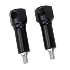 Black 5″ Tall 1.0″  Handlebar Springer Riser Clamp Kit for Harley Softail Bad Boy Cross Bones