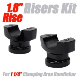 CNC 1.25″ Handlebar 1.8″ Risers Kit For Harley Breakout FXSB FXBR FXBRS Black