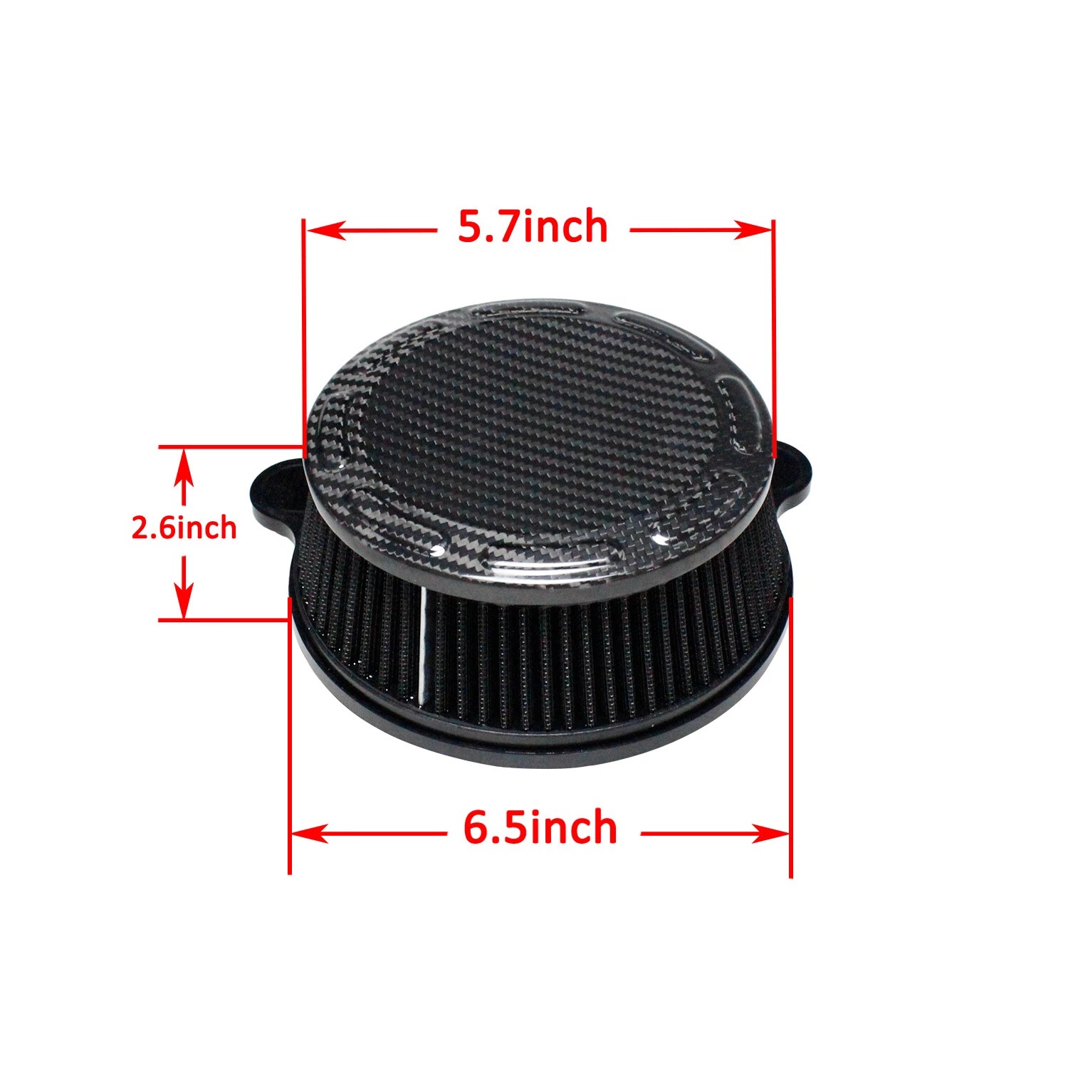 Carbon Fiber Air Filter for Harley 2008-16 Touring Electra Road Glide FLHR FLHX - Image 2