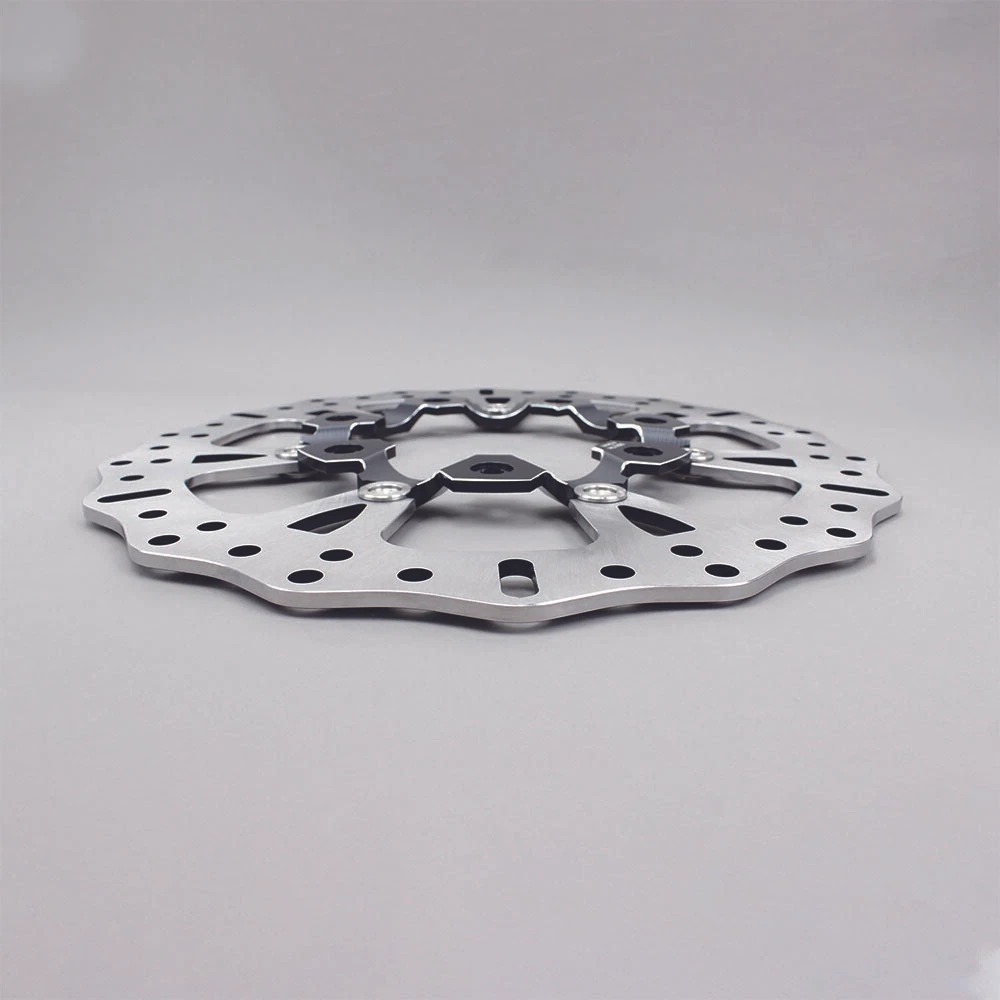 Black 14.0" Chrome Slicer Front Brake Rotor for Harley FLHTKSE FLHR FLHTK - Image 3