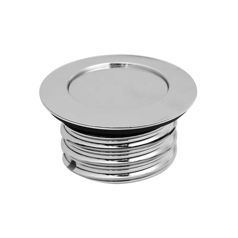 Chrome Flush Pop Up Oil Gas Cap Vented Fuel Tank For Harley 1982-up - Image 4