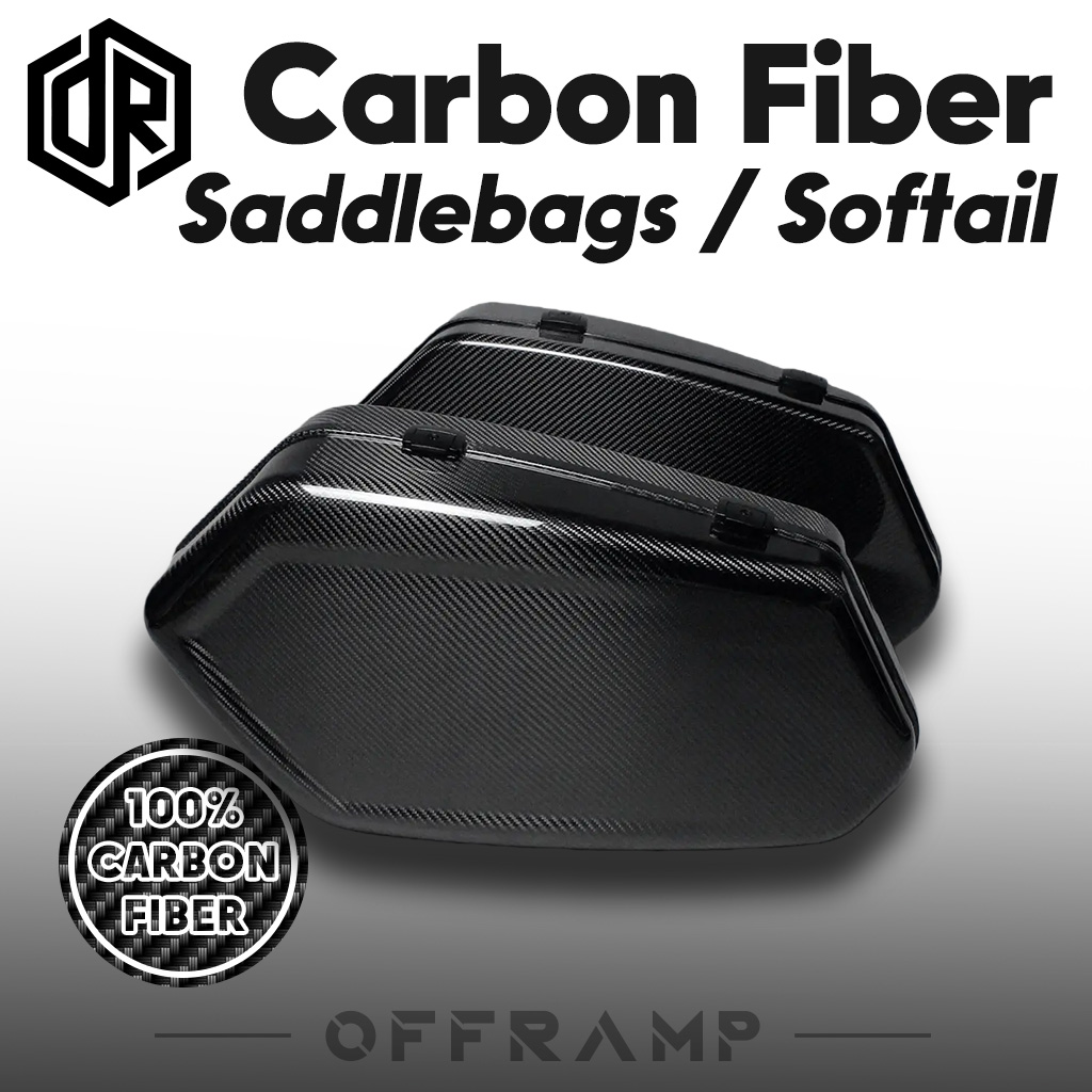 Carbon Fiber Saddlebags for Harley Softail Models 2018–2024