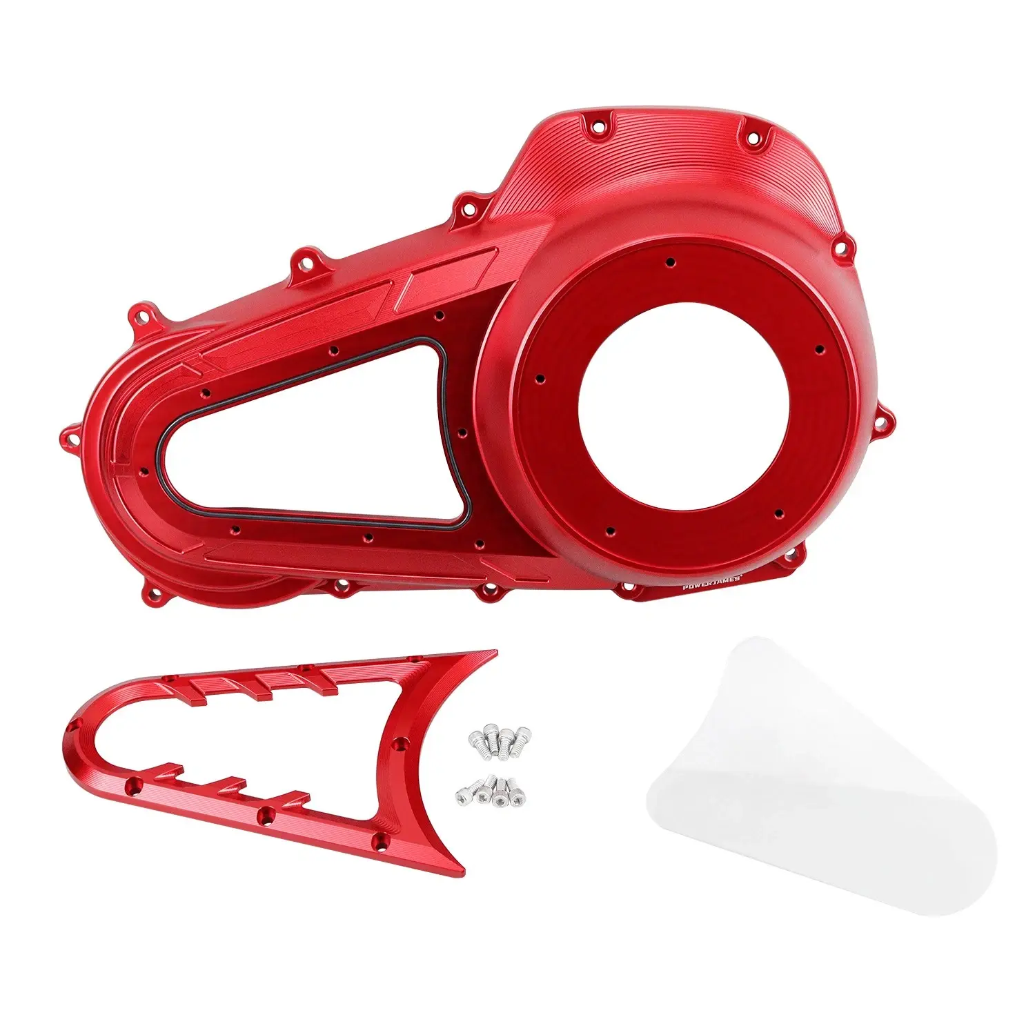 Red Visible Outer Primary Cover for Harley 2017-25 Touring FLTRX FLHX FLHT FLHR - Image 5