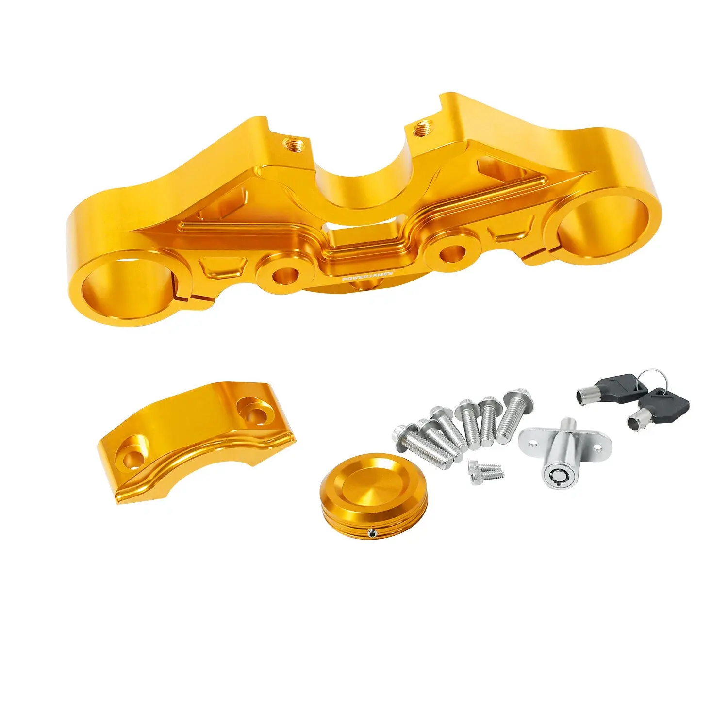 Gold Front Upper Top Triple Tree for Harley Touring FLTRXS FLTR FLTRSE FLTRU 15+ - Image 4