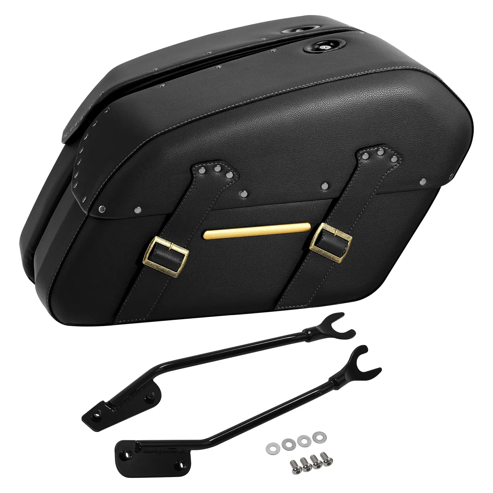 Black Detachable Saddlebags For Harley Fat Boy Breakout FLFB 2018-Up US - Image 3