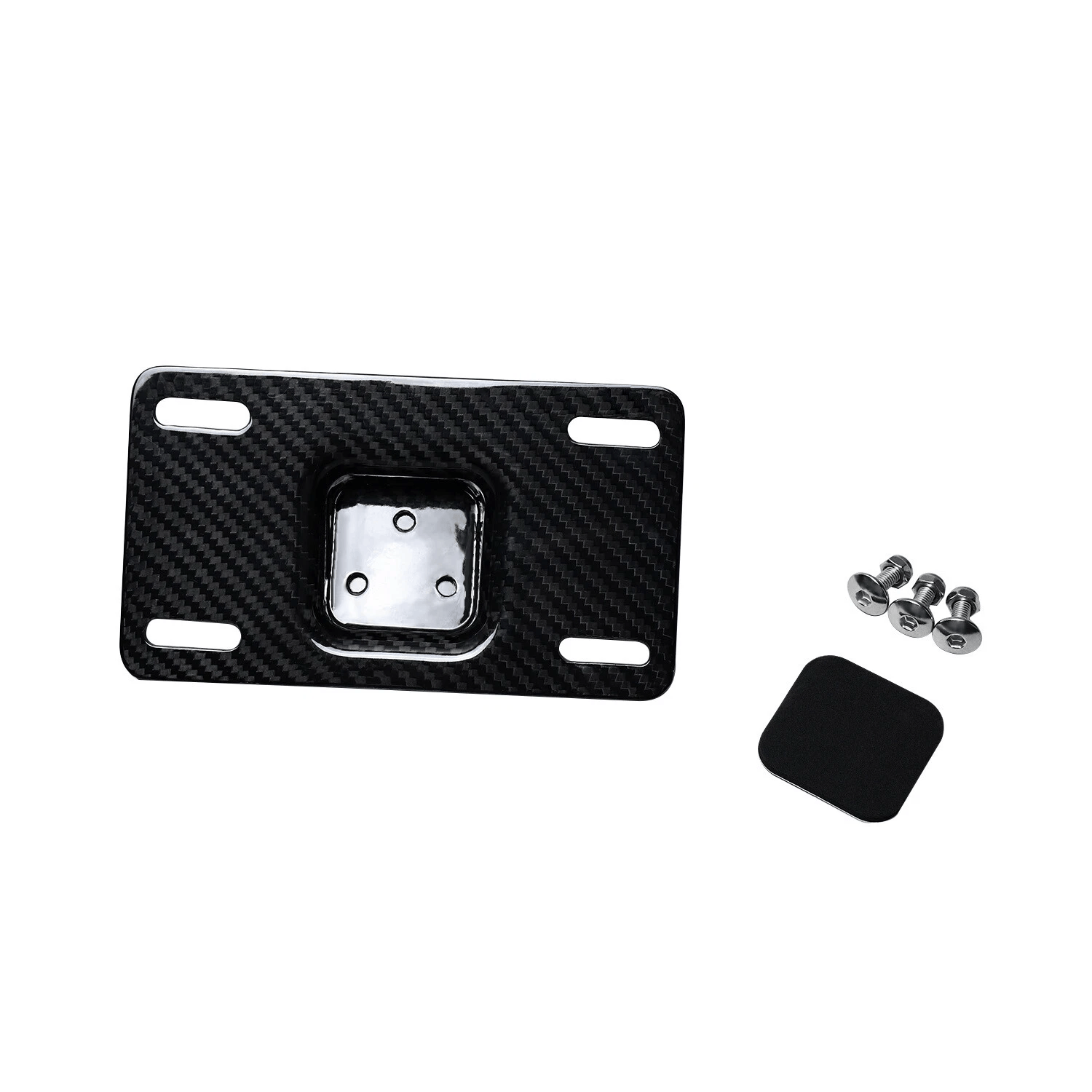 Black Carbon Fiber License Plate Assemblies For Harley Softail Dyna Touring XL - Image 5
