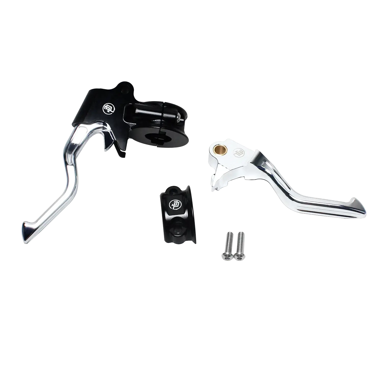 Chrome Easy Pull Clutch Brake Hand Control Levers for Harley 1996-2014 Softail Dyna, 96-03 XL,1996-07 Touring