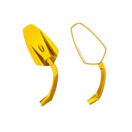 Gold 4.3 inch Aluminum CNC Cut Motorcycle Rear View Mirrors for Harley Softail Dyna Sportster Touring