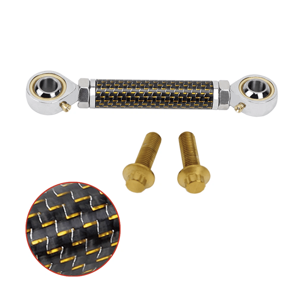 Yellow Carbon Fiber Softail Mid Control Shift Linkage for Harley FXST FXBB FXLR (SILVER) - Image 2