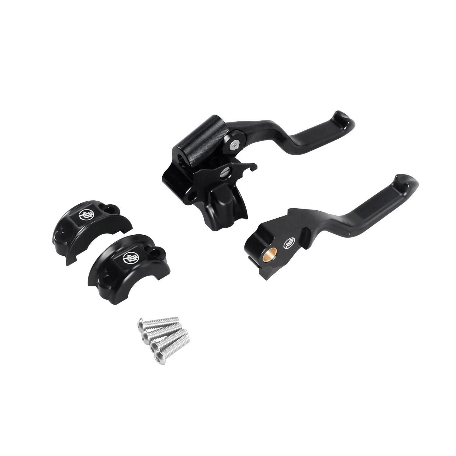 Black Easy Pull Clutch Brake Hand Control Levers for Harley 1996-2017 Softail Dyna, 96-03 XL,1996-07 Touring - Image 3