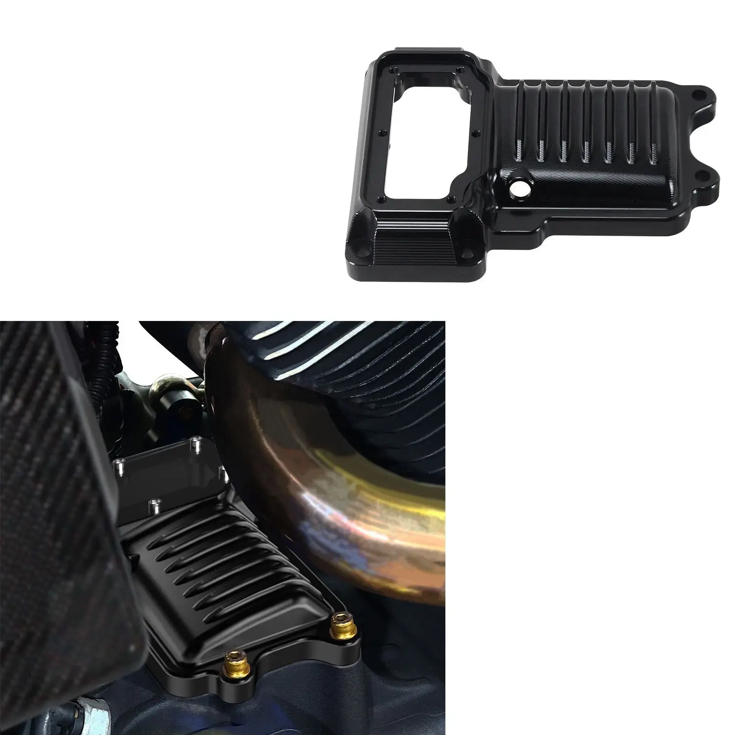 Black Twin Cam Transmission Top Cover for Harley 2006-17 Road Street Glide FLHT - Image 6