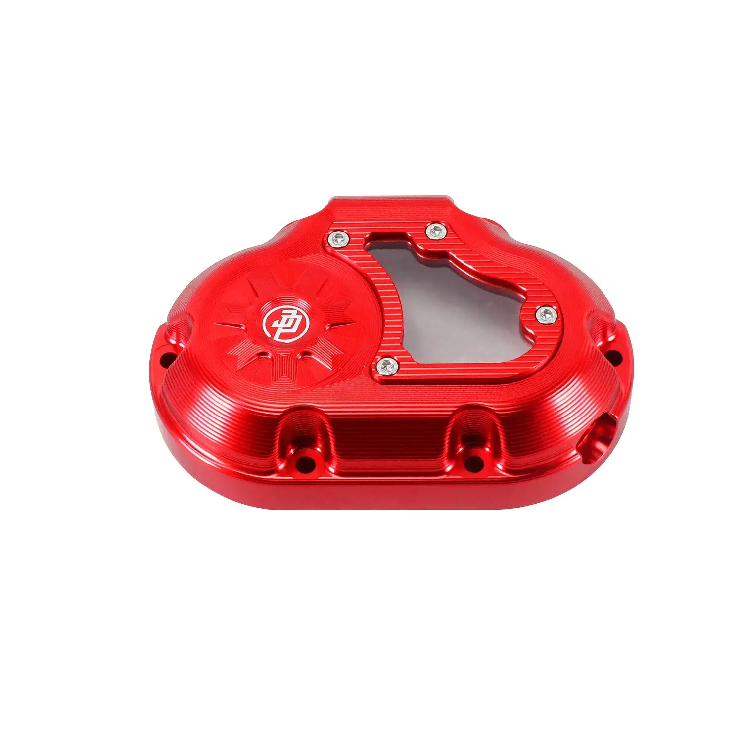 Red Transmission Side Cover for Harley 07-16 Touring FL Softail, 06-17 Dyna FXD - Image 2