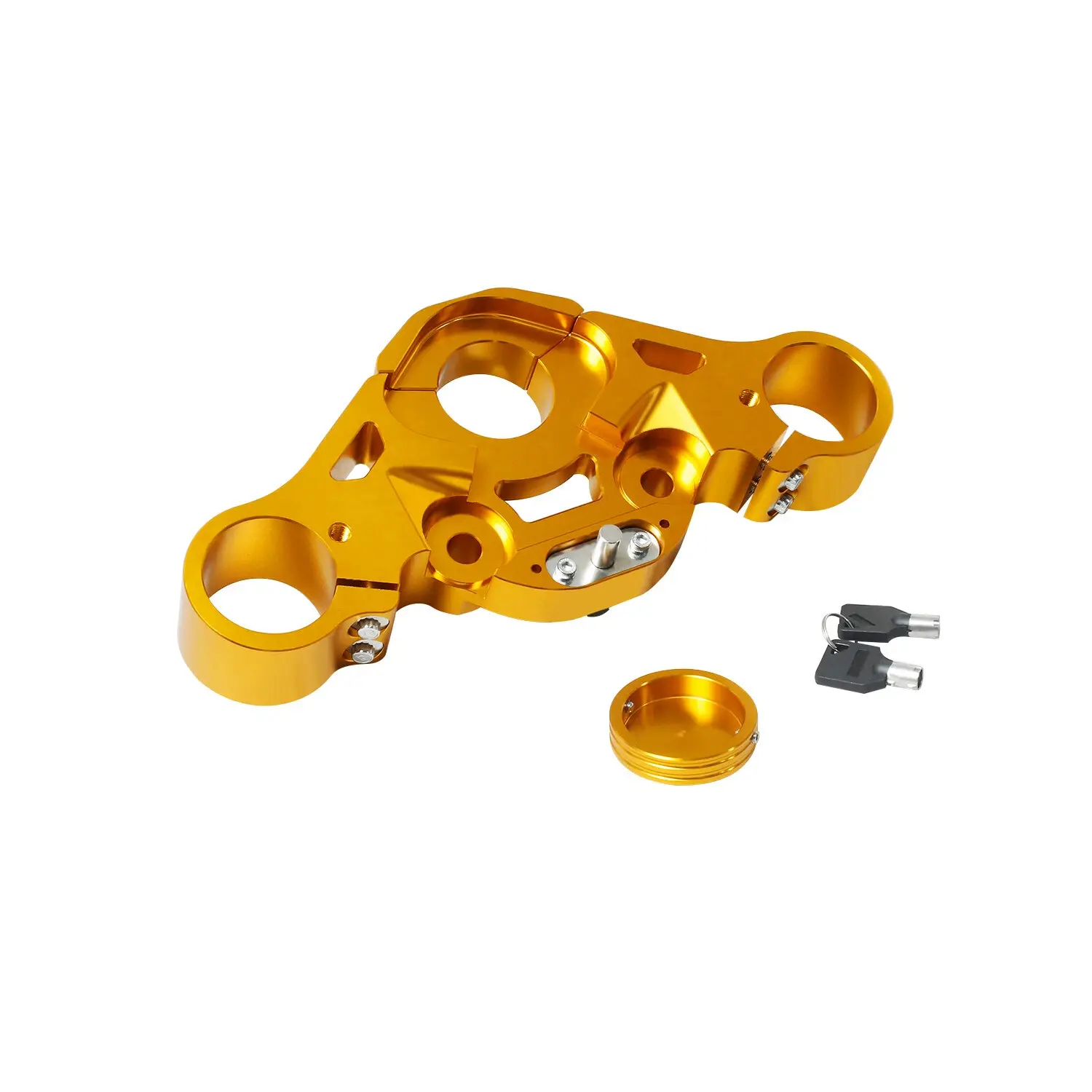 Gold Front Upper Top Triple Tree for Harley Touring FLTRXS FLTR FLTRSE FLTRU 15+ - Image 3