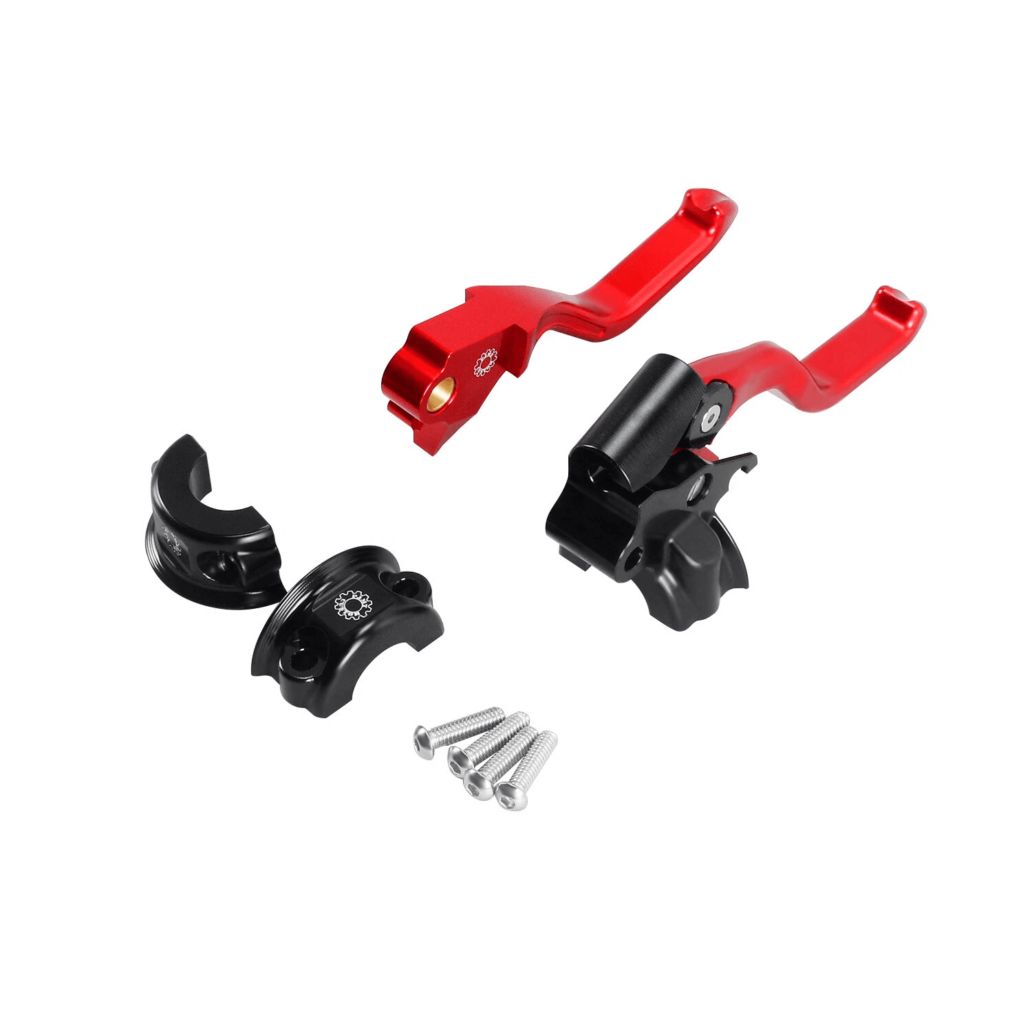 Red Easy Pull Clutch Brake Hand Control Levers for Harley 1996-2017 Softail Dyna, 96-03 XL,1996-07 Touring - Image 3