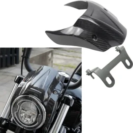 Carbon Fiber Front Fairing Headlight Cover for Harley 18-23 Street Bob FXBB