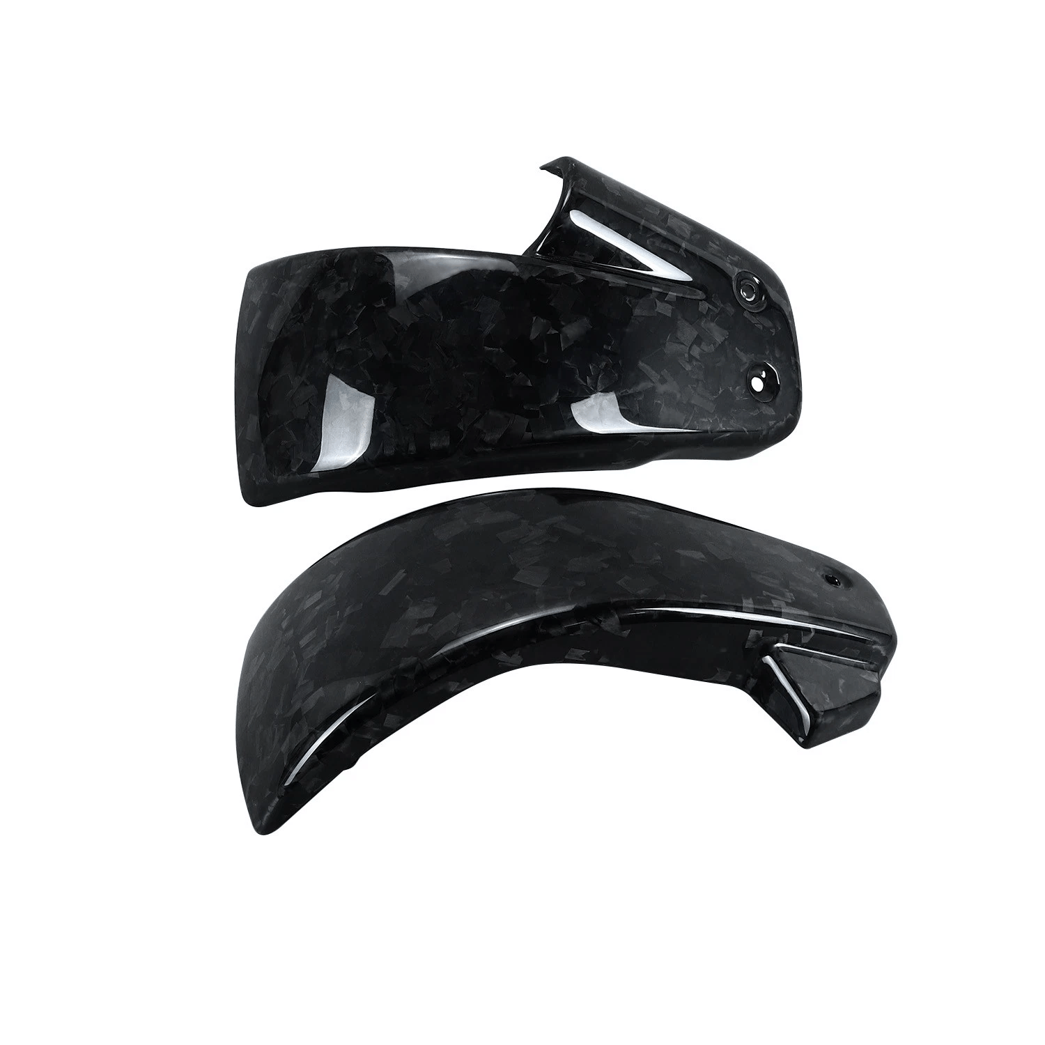 Black Carbon Fiber Battery Side Fairing Covers for Harley FLDE FLFB FLSB FXBR18+