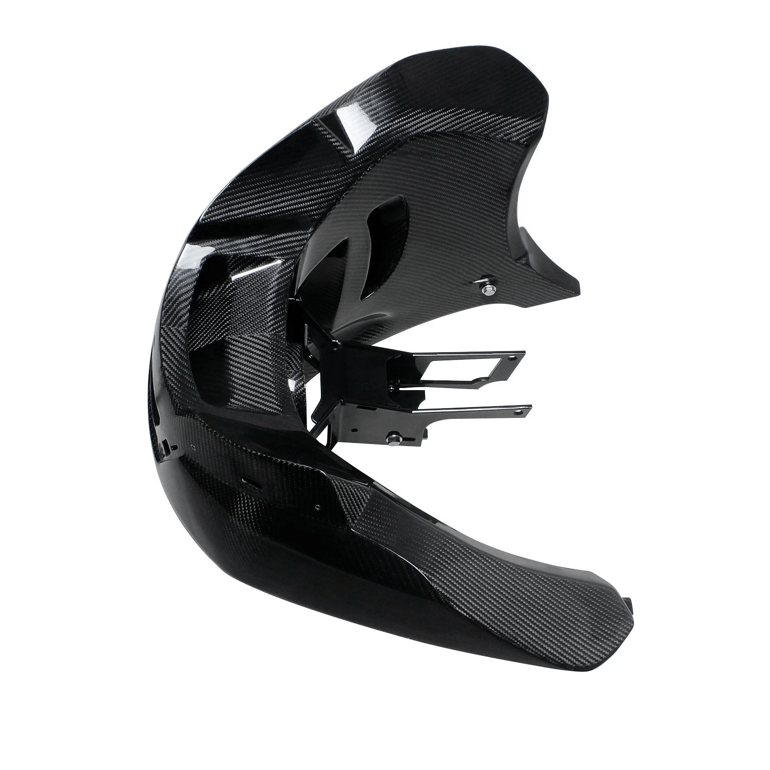 Black Carbon Fiber Outer Fairing for Harley Softail Models 2018 and Later - Image 5