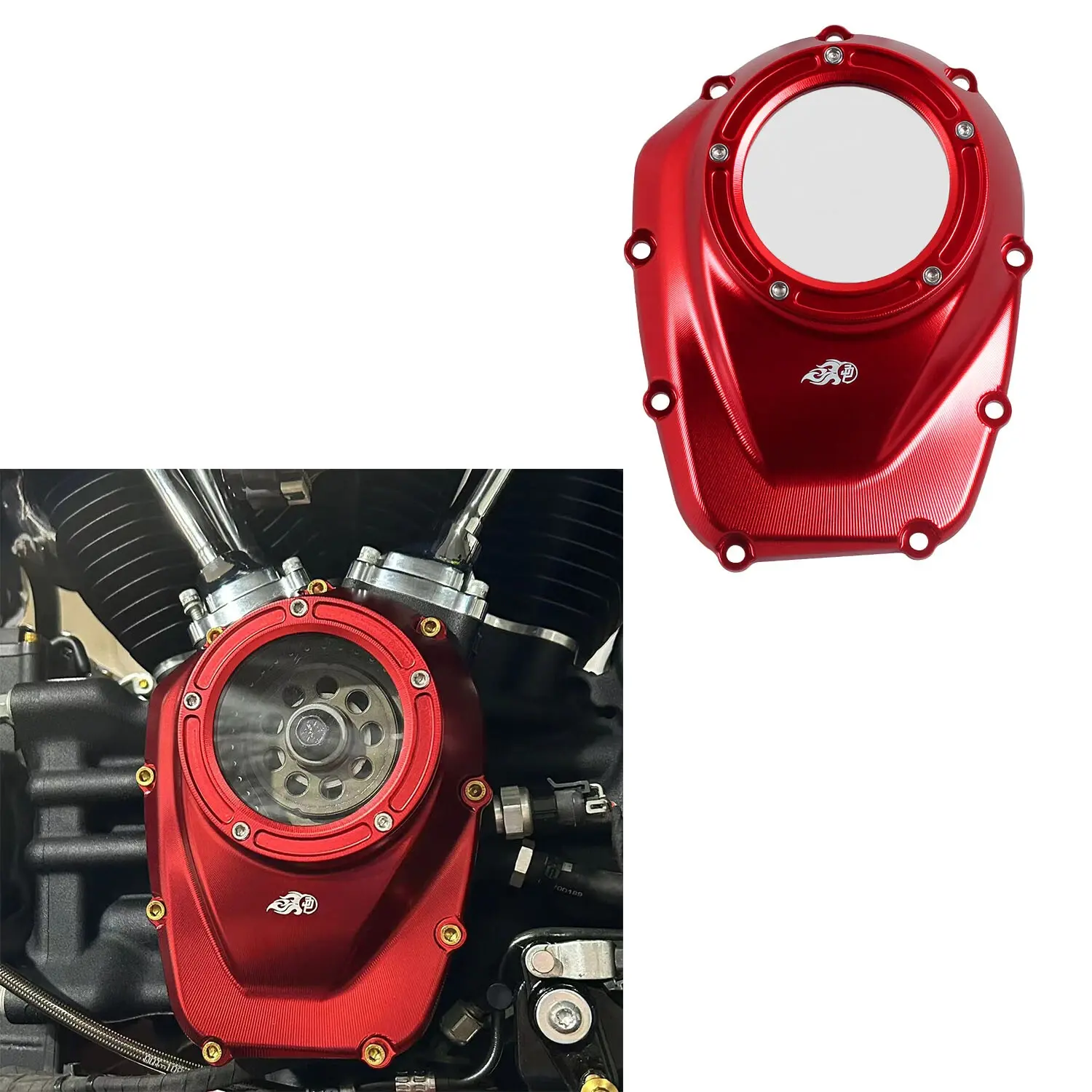 Red M8 Camshaft Cover for Harley 18-24 Softail 17-23 Touring Road Street Glide FLHT FLHR