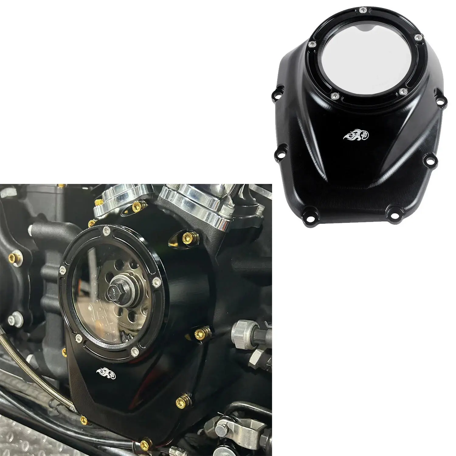 Black M8 Camshaft Cover for Harley 18-24 Softail 17-23 Touring Road Street Glide FLHT FLHR