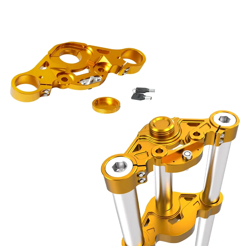 Gold Front Upper Top Triple Tree for Harley Touring FLTRXS FLTR FLTRSE FLTRU 15+