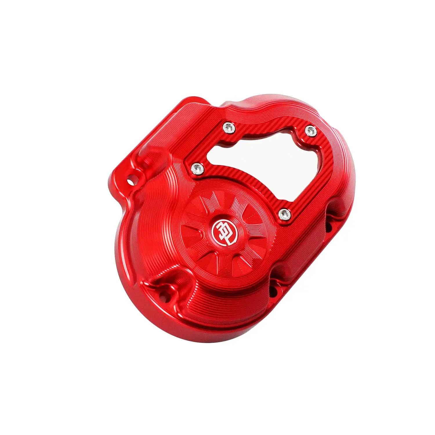 Red Transmission Side Cover for Harley 07-16 Touring FL Softail, 06-17 Dyna FXD - Image 4