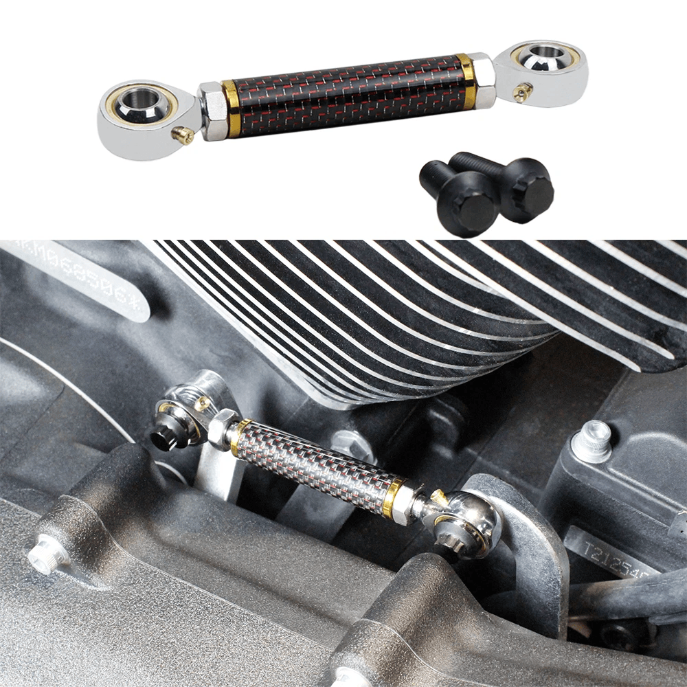 Red Carbon Fiber Shifter Shift Linkage for Harley FXBB FXST FXLR FXLRS FXDB FXDC(Gold) - Image 2