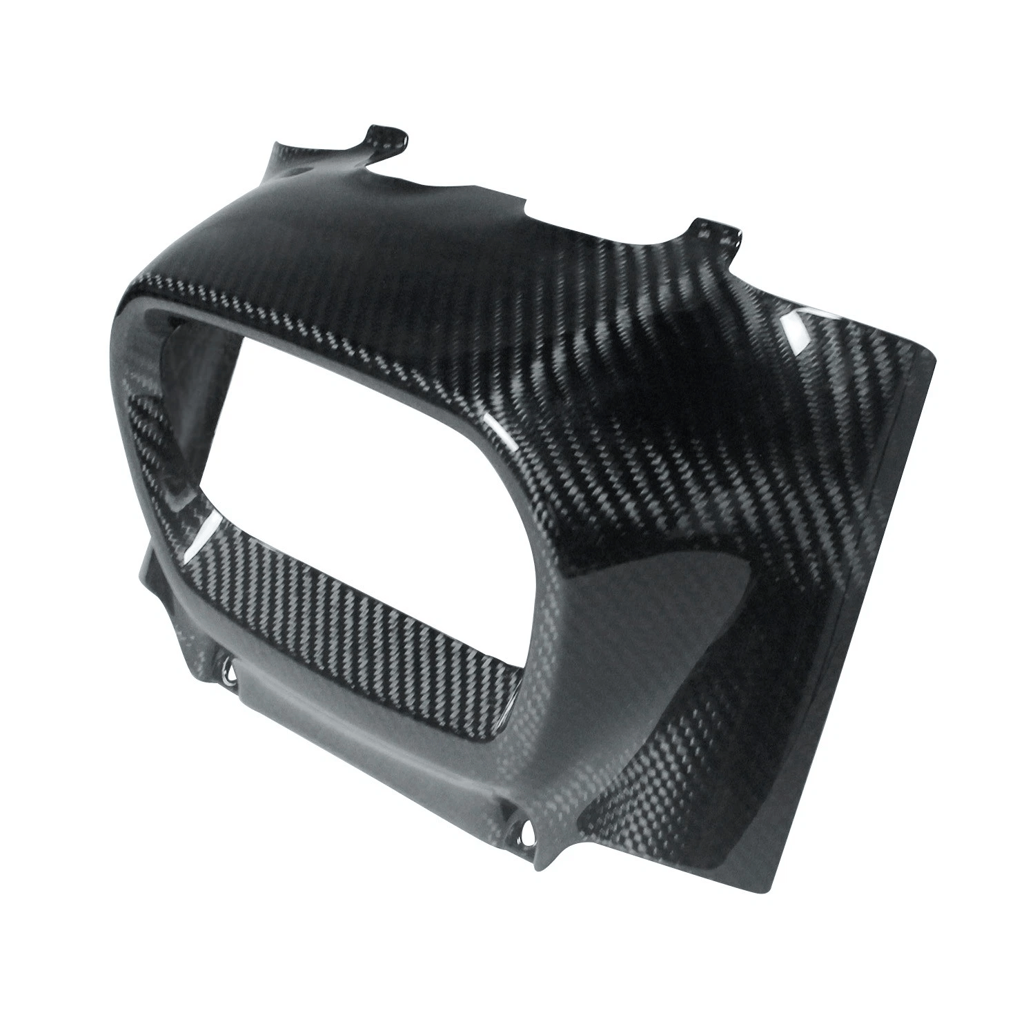 Black Carbon Fiber Headlight Fairing for Harley 2018-2024 Fat Bob FXFB, FXFBS