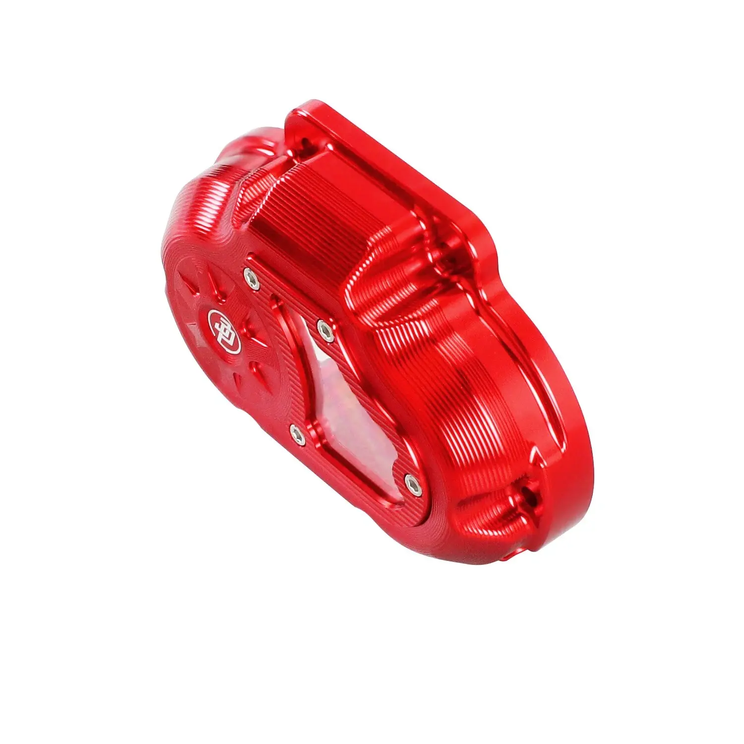 Red Transmission Side Cover for Harley 07-16 Touring FL Softail, 06-17 Dyna FXD - Image 3